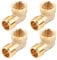Pack of 4 Brass Pipe Fitting 90 Degree Elbow, 90 Degree Brass Bend, 1/2 Inch Female Thread/Male Thread, Brass Elbow Connector Pipe Fitting, for Pipe Connecting Conversion
