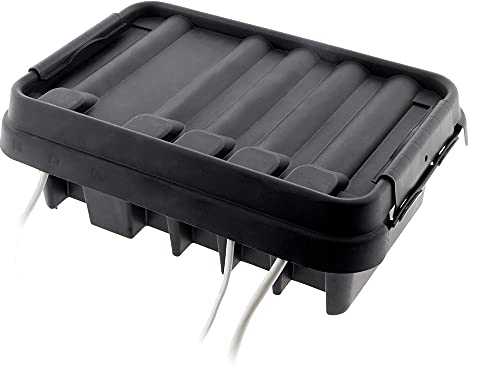 Zenitech - Wasserdichte Kabelbox IP55 – Schützt Kabel & Anschlüsse im Außenbereich – Ideal für den Einsatz in der Industrie oder zu Hause – CE-Konform – Schwarz - 200 x 230 x 140mm