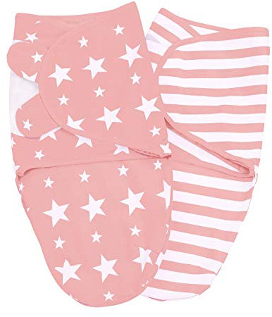Lilly and Ben® Pucksack 2er Set I Baumwoll-Puckdecke in S/M (0-3 Monate) I Baby mühelos pucken I atmungsaktives Pucktuch mit weichen & verstellbaren Klettverschlüssen