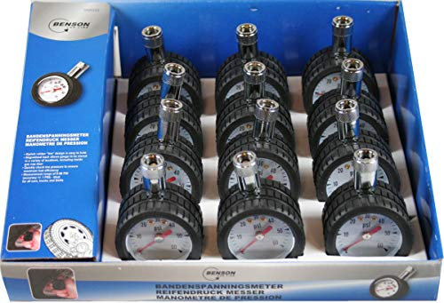 BENSON BT008545 Reifendruckprüfer Reifendruckmesser Luftdruckprüfer Reifen Druck MessgerätGummigriff