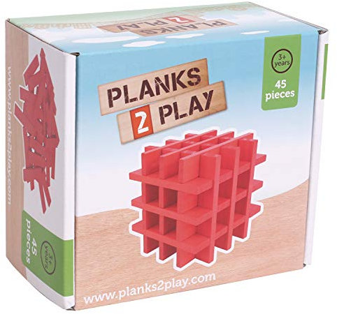 New Classic Toys Planks 2 Play - 45 Planches - Rouge