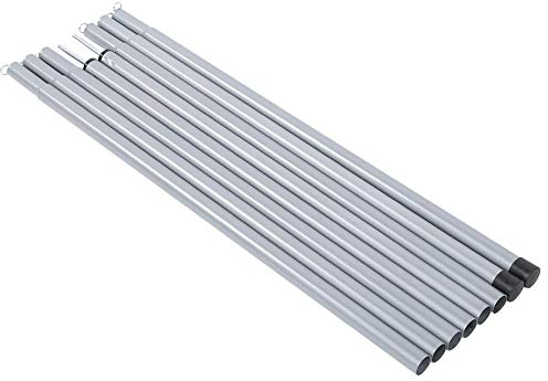 Zelt Stützstange 8 PCS Markisen Stange Faltbare Verstellbare Aluminium Legierung Baldachin Veranda Zelt Plane Abdeckung Markise Aufrechte Stangen Lagerzelt und Accessoires