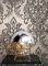 NEWROOM Papier peint Gris Ornement Intissé - Baroque Noir Aspect Béton Glamour