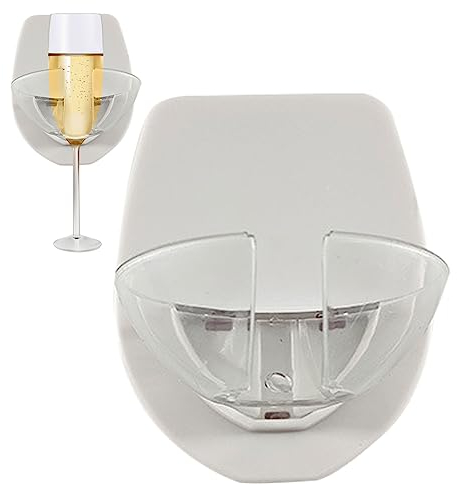 Oulensy Silicone Wine Glass Holder for Bath & Shower, Wine Accessories for Wine & Beer, Suction Cup Drink Holder with Strong Suction