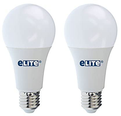 eLITe LED Lampe E27, 15W, 865, 6500K, Tageslichtweiß, 1350lm, 240°, ersetzt 100W, 2 Stück