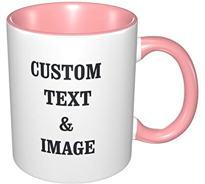 Tasse à Café Personnalisée Tasses Personnalisé Personnalisable Mug avec Photo Nom Texte Image 11 Oz pour Maman Papa Mari Femme Hommes Femmes Amis Collègue Anniversaire Cadeau Saint Valentin Rose