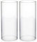 Lot de 2 Bougeoir Cylindriques en Verre, Bougeoir en Verre sans Fond, Bougeoir Transparent Hurricane pour Pilier, Grand Tube Ouvert Diamètre 8,5 cm, Hauteur 20,3 cm