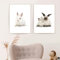 Trayosin 2er Poster Set Kinderzimmer, Premium Kaninchen Bilder Babyzimmer Deko Junge Mädchen, Kinderposter Set Wandbilder Kinderbilder Wandposter ohne Bilderrahmen (50x70cm)