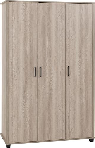 Seconique Oliver 3 Door Wardrobe in Light Oak Effect