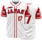 OEQVUWH Herren #17 Japanisches Baseballtrikot 90er Jahre Hip Hop Japan Baseball Trikots Sportshirts genäht, Weiss/opulenter Garten, XX-Large