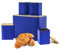 SG Traders 5pc Kitchen Storage Set with Airtight Bamboo Lids Includes Tea Coffee Sugar Nuts with Biscuit Barrel Canister Jar & Stylish Bread Bin – Diamond Embossed Design Matt Finish (Royal Blue)