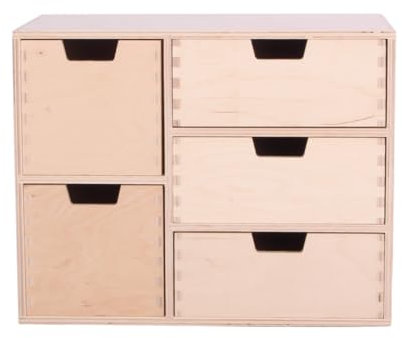 Schubladen-Box aus Holz – Elegante Minikommode für vielseitige Aufbewahrung | Premium Qualität, natürliche Materialien, für Schmuck, Dokumente, Kosmetik, Spielzeug | 36 cm x 20 cm x 28,5 cm