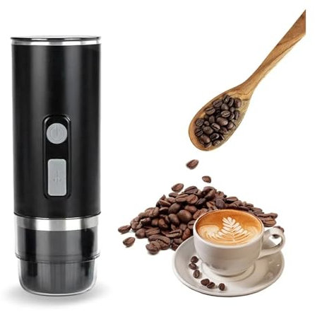 NGBFF Portable Coffee Maker,Coffee Machines, 3-in-1 Expresso Coffee Maker Fit For Capsule/Powder Electric Coffee Pot For Car & Home Camping Travel,for Camping,Travel