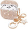 VISOOM Hülle Kompatibel mit Airpods 4 Cases 2024,Nette Schmuck Diamant Hülle für Frauen, Sparkly Air Pods 4 Gen Hülle Hard TPU Airpod 4th Generation Glitter Case mit Bling Schlüsselanhänger,Gold