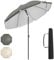 WOLTU Sombrilla Playa φ135cm, Parasol Grande Ajustable en Altura y Ángulo, Sombrilla Protección UPF 50+ con Bolsa de Transporte, Parasol Redondo Tela Oxford para Playa Jardin Piscina, Gris Oscuro