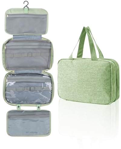 Xdealcozyxc Hanging Travel Toiletry Bag for Women, 10 in x7 in Folding Wash Toiletry Bag for Travel Accessories