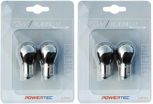 M-Tech ptzch19 – 02B Powertec P21 W S25 12 V 21 W BA15s, Orange (Packung mit 2)