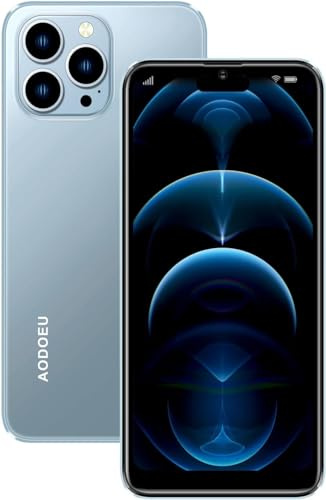 AODOEU Smartphone Offerta Android 14,64GB+ 1TB Espandibile, Cellulare in Offerta con 6.56 FHD+, Fotocamere 21MP+8MP, Dual SIM 4G Telefoni Cellulari, WiFi/GPS/Face ID/OTG-Blue