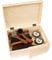 Schuhputzset Leder 9tlg Schuhputzkasten Milano I Rosshaar Schuhbürste -Tiegelbürste und extra weiche Rosshaarbürste zum polieren I Schuhbürsten Set mit Pferdehaar, Schuhpflegeset made in Germany