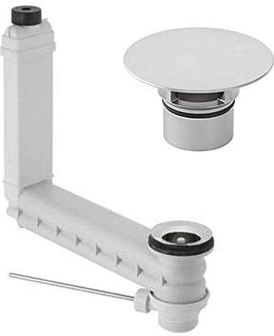 Geberit Clou Ablaufgarnitur für Exzenterstange INKL. Chrom-Ventilabdeckung (Set)