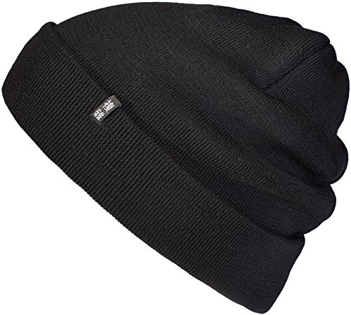 Enter the Complex Winter Mütze, Warme Woll-Beanie, 100% Merino, Damen und Herren, Schwarz