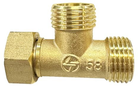 SENRISE, Connettore da 2/5 cm, 3 vie connettore tubo a T uguale raccordi di collegamento per aria gas acqua tubo adattatore/accoppiatore (tipo C)