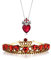 Evie Red Heart Tiara and Necklace Descendants Red Heart Crown Jewelry Set Theme Tiara Halloween Princess Christmas Costume Teen Gift for Girls