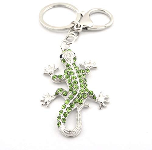 Quadiva Taschenschmuck 'Gecko', verziert mit Kristallen, Bag Charm
