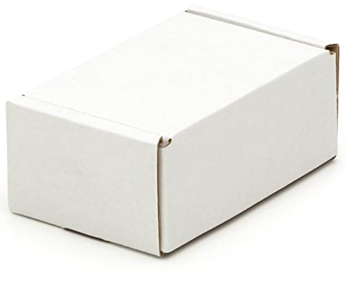 KK Verpackungen® Visitenkartenkartons | 100 Stück, 90 x 60 x 40 mm, Faltschachteln für Visitenkarten nach Fefco 0427 in Weiß | Kartons für den Versand