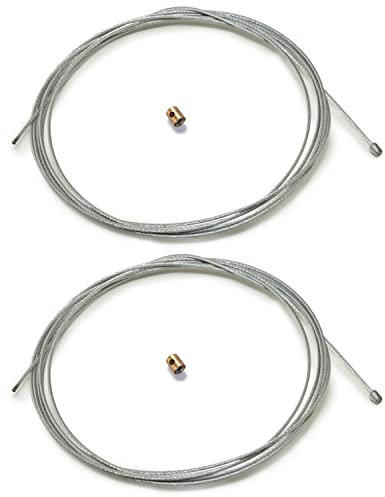 Easyboost Câble de Gaz Accélérateur 2,50 mètres Ø1,2mm Universel avec Serre-Câble Carburateur Poignée Tirage Rapide pour Scooter 50cc Mob Moto MBK Booster Nitro Vespa Kymco AM6 Derbi GY6 (2 câbles)