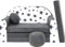 All4All Kindersofa - Klappsofa - Schlafsofa 3in1 - Velo - Spielsofa für Kinder - Sofa zum Aufklappen - mit Pouf - faltbar - zum Schlafen – Schaumstoff Sofa (AC1 Grau + Sternen)