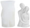 TNSLAND Stampo per candele per corpo 3D, in silicone, per candele, in silicone, fai da te, per ornamenti fatti a mano, per sapone fatto a mano (White Couples)
