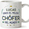 MUGFFINS Tazas Personalizadas para CHOFER hombre - En Español - Mejor del Mundo - 11 oz / 330 ml - Regalo Personalizable original y divertido