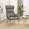 JUNZAI Relaxsessel Hellgrau Stoff, Lesesessel, Stillsessel, Kinosessel, Ohrensessel, Tv Sessel, Reading Chair, Einzelsessel, Kaminsessel 341290