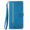 NEXCURIO Handyhülle für Google Pixel 8 Pro 5G Hülle Klappbar mit Kartenfäch Ständer Klapphülle Schutzhülle Leder Wallet Flip Case Cover Tasche Handytasche Stoßfeste - Blau