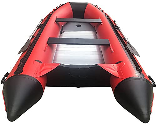 NOALED Kajak-Schlauchboot-Set, Angriffsboot, 2 Personen, Schlauchboot, Outdoor-Angeln, Rettung, Schlauchboot, Gummiboot (Farbe: Rot, Größe: 230 x 131 cm) (Rot 230