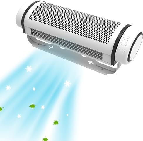 Bladeless Wall Mount Fan, Portable Tower Fan, Air Conditioner, Evaporative Air Cooler, for Kitchen/Bedroom/Bathroom(White,Small)