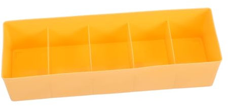 Garneck Teaching and Toys Storage Box Pencil Boxes Wax Pencil Hobby Storage Container Pencil Organizer Art Pencil Case Pen Storage Marker Storage Crayon Container Montessori Yellow Pp