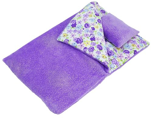 Lullaberry 2-Piece Reversible Sleeping Bag for 36 cm Dolls | Reversible sleeping bag and pillow add two cozy looks to doll bedtime, sleepover and travel play for ages 2+