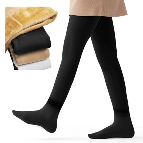 Domueay Collants épais pour filles, Thermiques d'hiver Collant, 2-4 ans