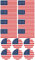 Haberdashery Online 28 Pegatinas de la Bandera de USA. Stickers para Bicicletas, Motos, Accesorios (USA)
