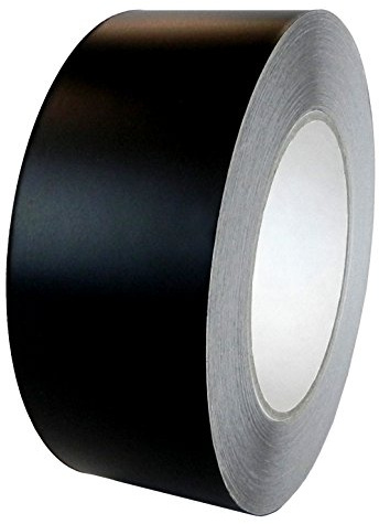 Matte Black, Aluminium FOIL Tape, Acrylic Adhesive with Liner 2.2 mil, 2 x 27YD Pack of 1 ROLL,