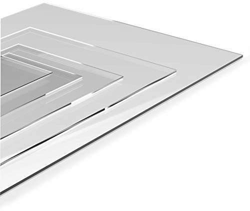 Displaypro 3mm Clear Acrylic Plastic Safety Sheet For Shed Windows Many Sizes Avail 1210mm x 610mm (4ft x 2ft)