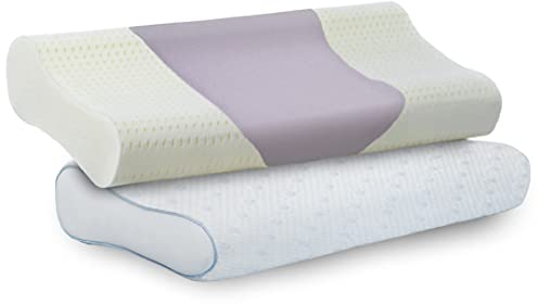 PARADIES Nacken-Kissen 40x80 cm - Latex Vario-Ergonomic - IGR Zertifiziert, ergonomisches Nackenstützkissen mit Soft-Zone Höhe: 13 cm