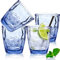 Lot de 4 gobelets en plastique acrylique de 300 ml, incassables, empilables, verres à eau portables, verres de pique-nique, pour jus, bière, thé, lait