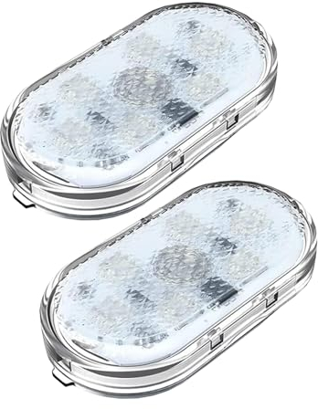 Kwoxet 2PCS Striscia LED Auto Interni, Touch Light RGB 7 Colori Ricaricabile Mobile USB Luci Senza Fili, Adatto per Camera da Letto(7 colori che lampeggiano a ritmo di musica)