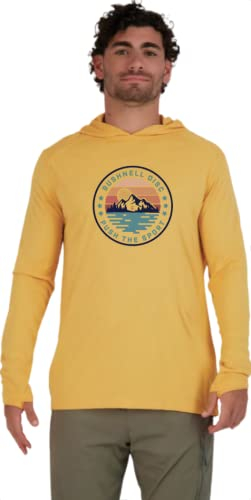 Bushnell Disc Golf Graphic Hoodie, Push The Sport, Medium, Mountain Range Design, Orange, Orange/Abendrot im Zickzackmuster (Sunset Chevron), XXX-Large
