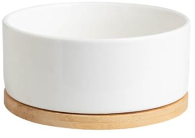 Liemuao Beheizter Katzennapf, 350 ml/600ml Haustier-Wassernapf-Heizung, beheizter Keramik-Wassernapf,USB-Lade-Wasserspender für Katzen, Hunde im Freien und drinnen (Weiß, 350ML)