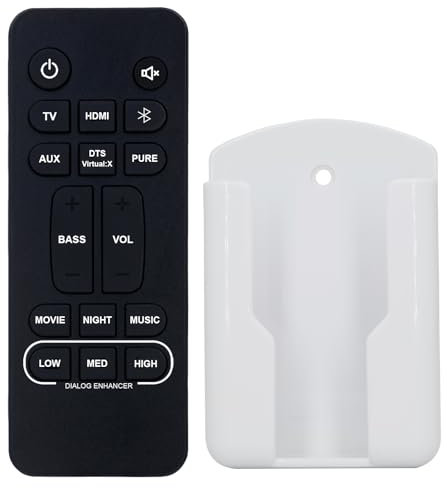 Replacement Remote Control for Denon DHT-S316 RC-1242 RC-1251 DHT-S416 RC-1245 DHT-S517 Home Theater Soundbar Speaker (with Mounting Bracket)