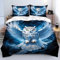 Qiqumax Eule Bettwäsche Set 3D Realistisches Eule Bettwäsche Set, Süßer Owl Motiv Druck Design Bettbezug Für Jungen Mädchen Kinder (4,140 x 210 cm)